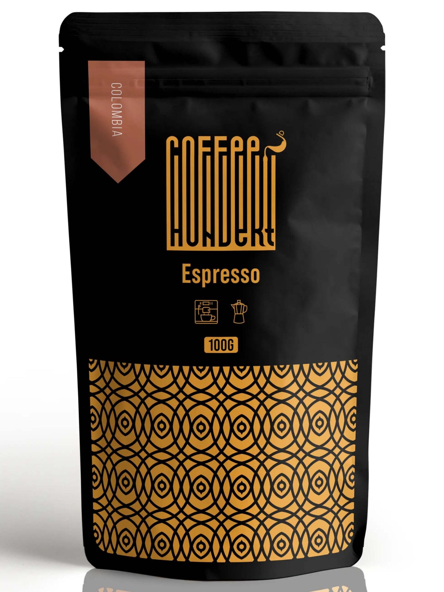 Coffee Hundert Colombia Supremo Espresso 100 Gram.